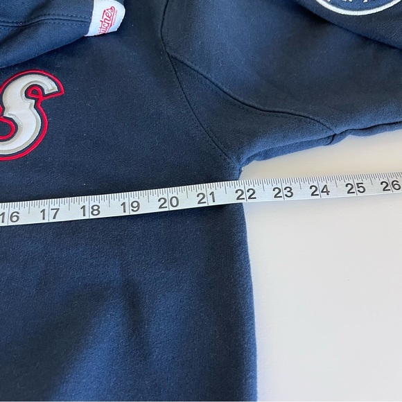 Stitches Women’s Texas Rangers Navy Blue Hoodie - Picture 8 of 12